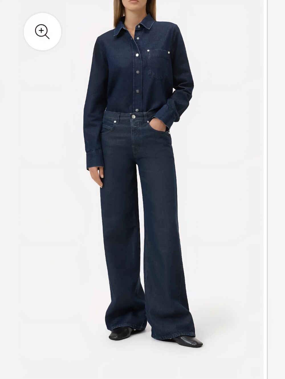 CLOSED Nikka Wide Jeans in Dark Blue. Size 26/32 New With Tags